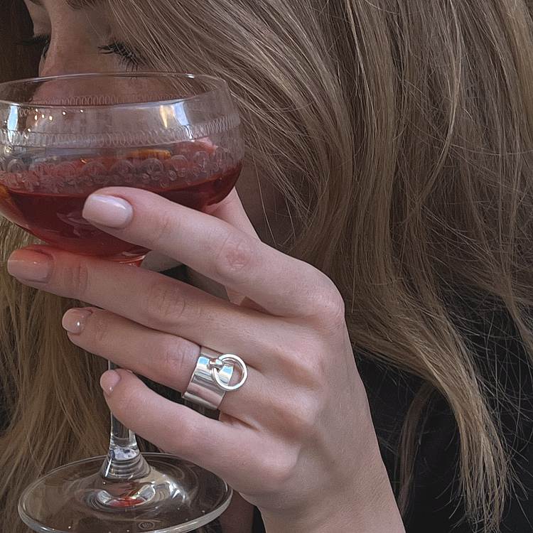 Широкое серебряное кольцо БДСМ 112648 от ювелирного магазина Оникс - 8