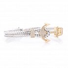 Золотой мужской браслет с якорем (фианит) б04041 от ювелирного магазина Оникс - 1