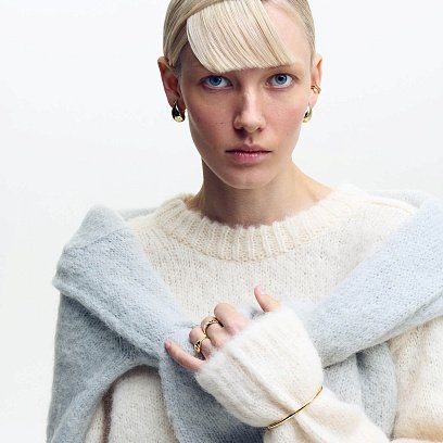 Жорсткий браслет в жовтому золоті б04751 №11