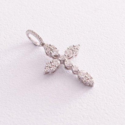 Золотий хрестик з діамантами пб0157ch