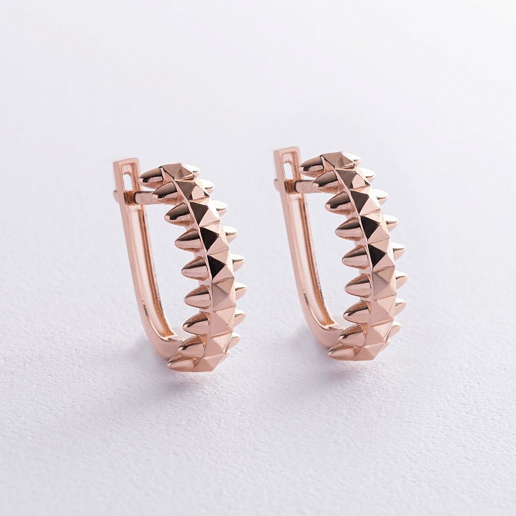 Серьги в красном золоте с08483 от ювелирного магазина Оникс