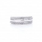 Срібний перстень з фіанітами (родій) 111274 от ювелирного магазина Оникс - 6