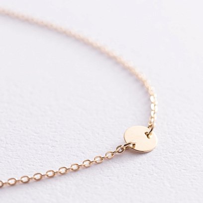 Колье "Монетки" в желтом золоте 860252М №4