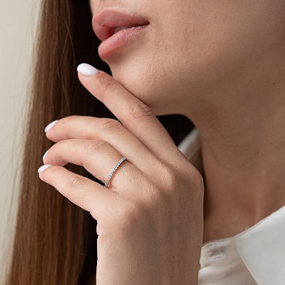 Золотое кольцо "Минимализм" с бриллиантами кб0366 №2