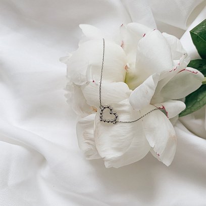 Браслет "Закохане серце" в білому золоті б04469 №9