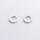 Сережки - кільця "Геометрія" у сріблі 123407 от ювелирного магазина Оникс - 1
