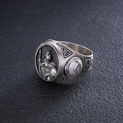 Мужское серебряное кольцо "Воин" 420 №5