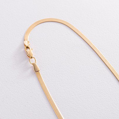 Срібне кольє "Наомі" з позолотою (снейк) 15152 №6