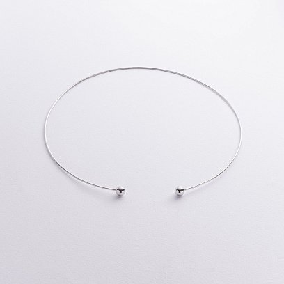 Кольє - чокер "Miley" (біле золото) з кульками кол02551