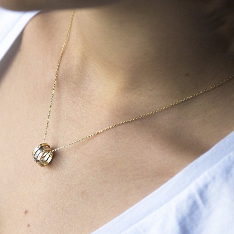 Золоте кольє "Обручки" кол00976 від ювелірного магазину Онікс - 4