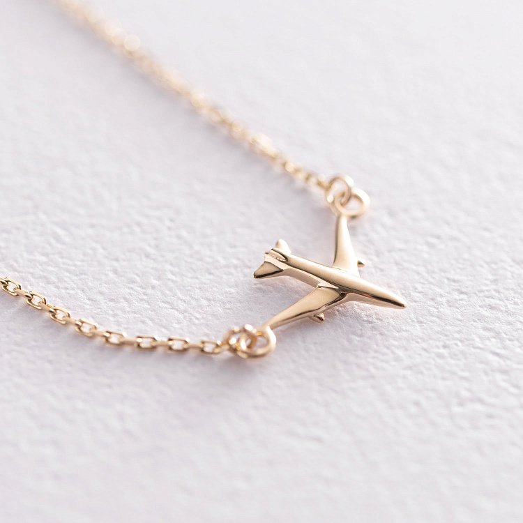 Браслет "Літачок" в жовтому золоті б04576 від ювелірного магазину Онікс - 4