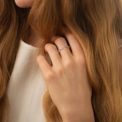 Срібна каблучка "Створення Адама" (Мікеланджело) 7236род №2