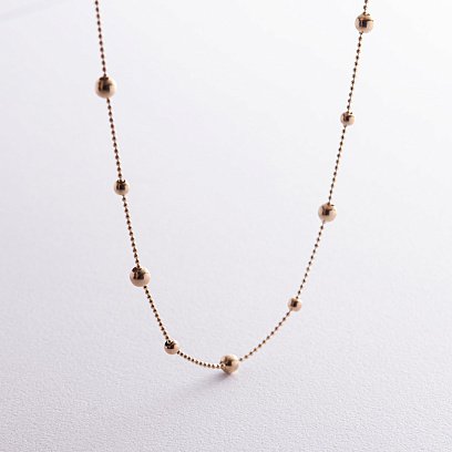 Кольє "Кульки" в жовтому золоті кол02014 №3