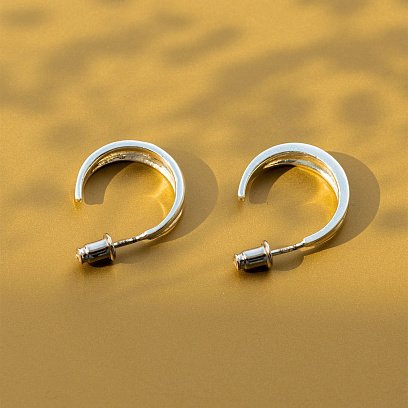 Серебряные серьги - пусеты "Сара" 122999 №11