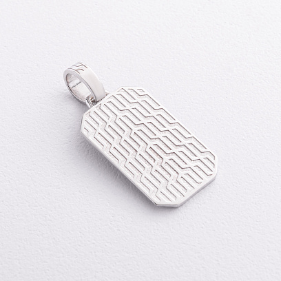 Срібний жетон з чорними фіанітами 1875 №2