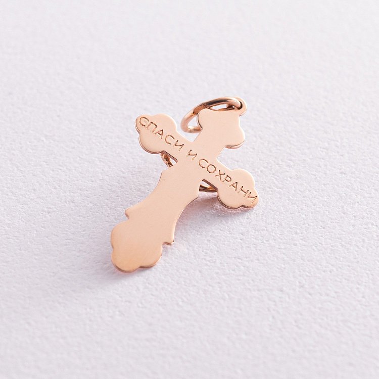 Золотой православный крестик п02336 от ювелирного магазина Оникс - 2