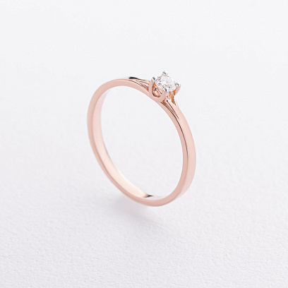 Заручальна золота каблучка з діамантом 101-10014(3.0)ч