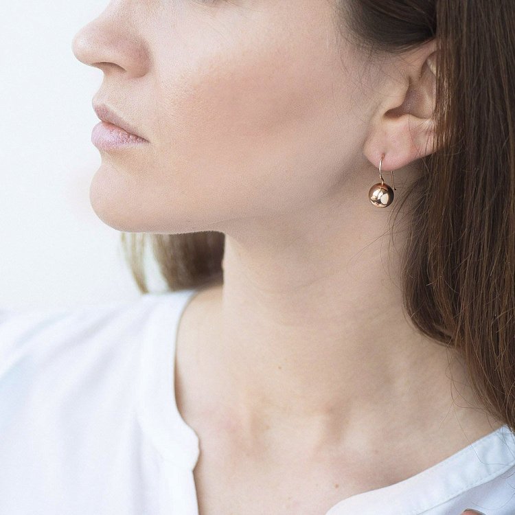 Серьги "Шарики" с02397 от ювелирного магазина Оникс