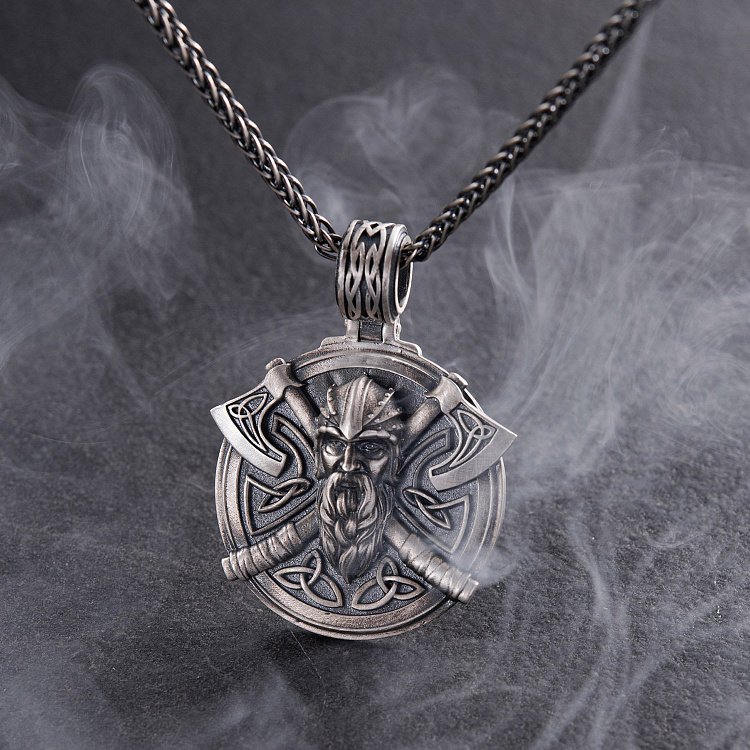Серебряный кулон "Викинг с топорами" 266 от ювелирного магазина Оникс - 13