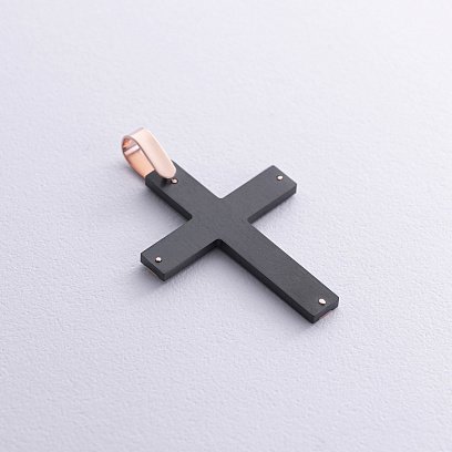 Крест из красного золота (циркон) 503-00007 №5