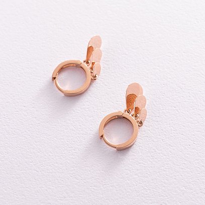 Золоті сережки "Крапельки" с07569 №3