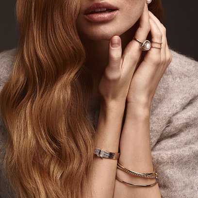 Золотое кольцо с бриллиантами и жемчугом к877 №6