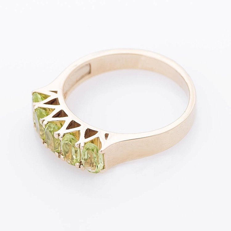 Золотое кольцо с хризопразами 02-0534.0.3230 от ювелирного магазина Оникс - 1