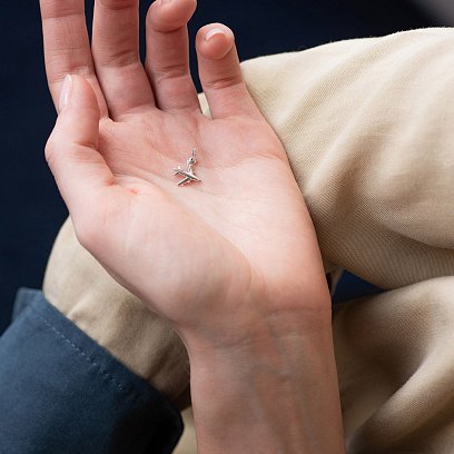 Кулон "Літачок" в білому золоті п03549 №2