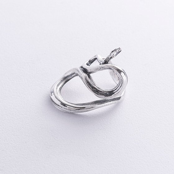 Серебряное кольцо "Змея" 112767 №4