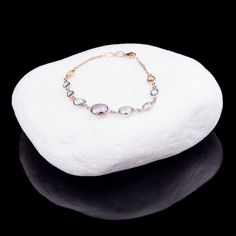 Золотий браслет з натуральними каменями б01710 від ювелірного магазину Онікс - 1