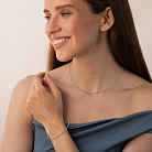 Жесткий браслет "Шарики" в белом золоте б05865 от ювелирного магазина Оникс - 1