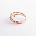 Золотое кольцо "Монетка" с фианитами к07071 от ювелирного магазина Оникс - 3