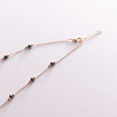 Золотое колье с крестиком (фианит) кол01483 №4