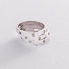 Тройное золотое кольцо с фианитами к02621 от ювелирного магазина Оникс - 6