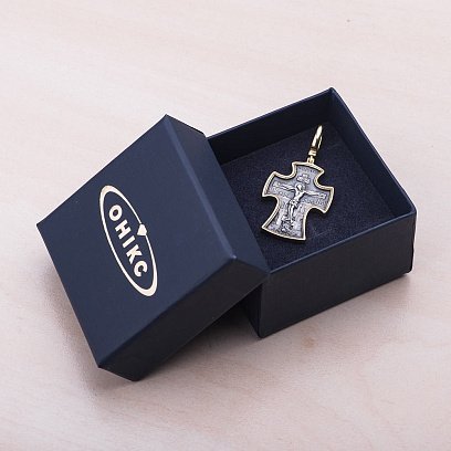 Серебряный православный крест с позолотой 132300 №5