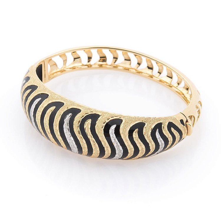 Золотий браслет з емаллю б01351 від ювелірного магазину Онікс