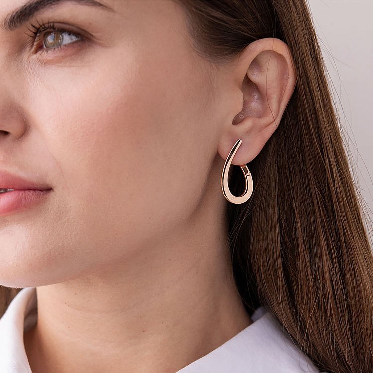 Золотые серьги "Капельки" с07410 от ювелирного магазина Оникс