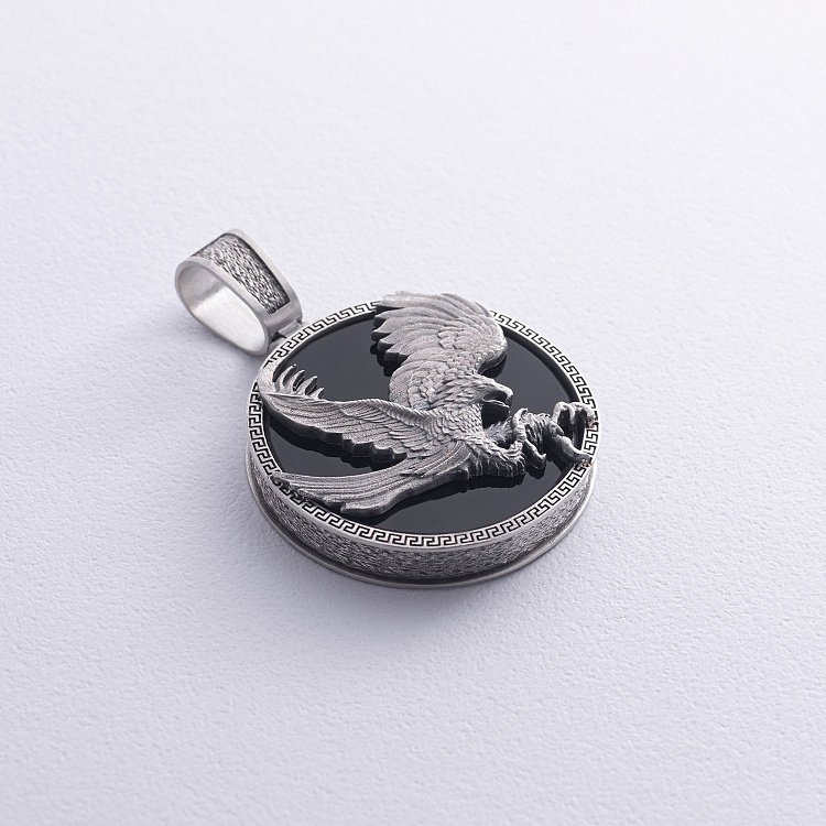 Серебряный кулон "Орел" (оникс) 1250 от ювелирного магазина Оникс - 5