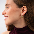 Сережки - кільця "Фантазія" у жовтому золоті с09587 от ювелирного магазина Оникс - 1