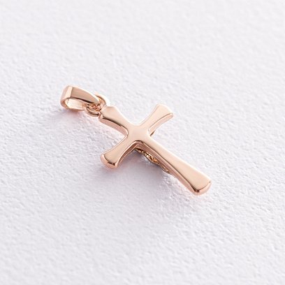 Крест с распятием (красное золото) п03317 №3