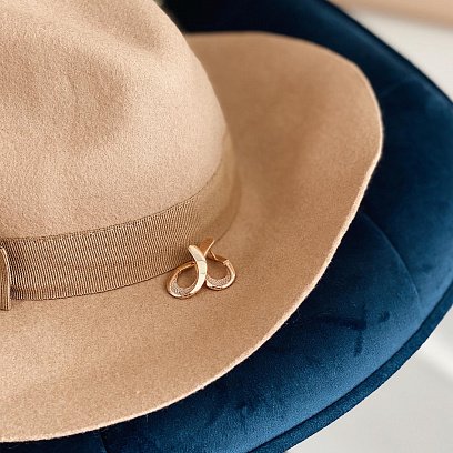 Золотые серьги с белыми фианитами с05811 №2