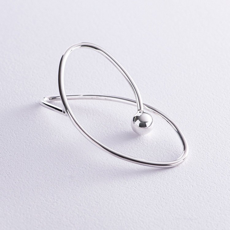 Срібна сережка - каффа "Космос" 123235 від ювелірного магазину Онікс - 11