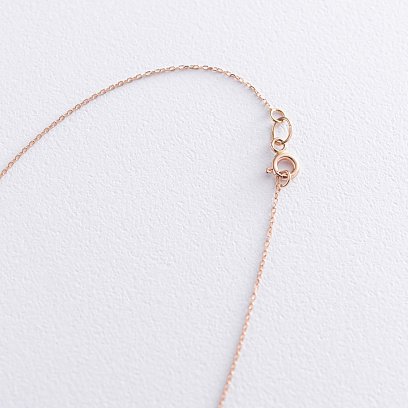 Золоте кольє із заручальною каблучкою і серцем (фіаніт) кол01712 №4