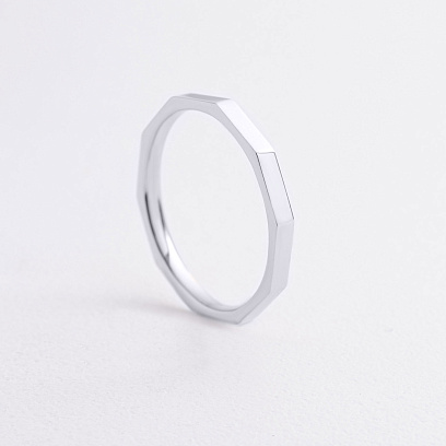 Каблучка в білому золоті к08387 №2