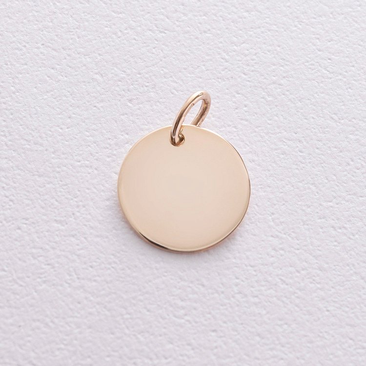 Кулон для гравіювання в жовтому золоті (17 мм) п03435 від ювелірного магазину Онікс