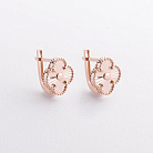 Сережки "Конюшина" в червоному золоті с08851 от ювелирного магазина Оникс