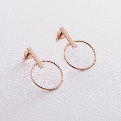 Золоті сережки - пусети "Впевненість" с06681