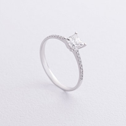 Заручальна золота каблучка з діамантами 241951121