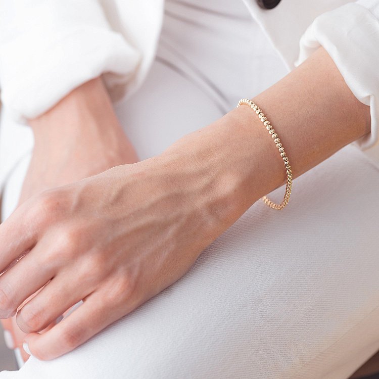 Браслет з жовтого золота б04167 від ювелірного магазину Онікс - 9