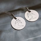 Парні срібні кулони "Символ нашого кохання" 132724пара от ювелирного магазина Оникс - 5